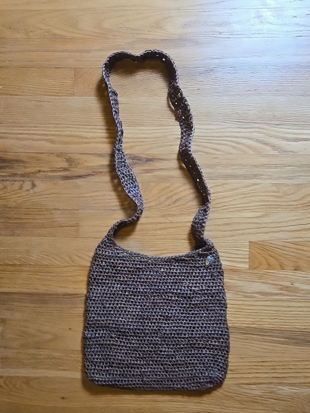 Helen Kaminski Australia The Flat Sak brown handmade raffia crossbody bag